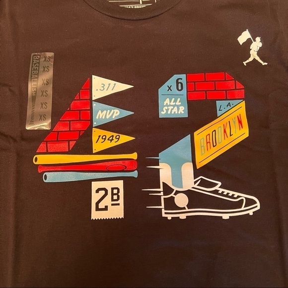 Baseballism “42” tee 2021 woman’s short sleeve shirt NWT size XS - Picture 2 of 9